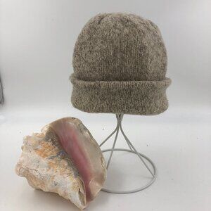 Unisex KNIT OUTERWEAR Tan Marled Wool Knit Winter Beanie Watch Cap O/S EUC